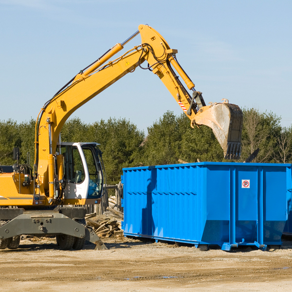 what happens if the residential dumpster is damaged or stolen during rental in Bishop Hill